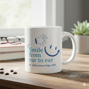 Create Your Own Sky Blue Denim Blue Personal  Large Coffee Mug