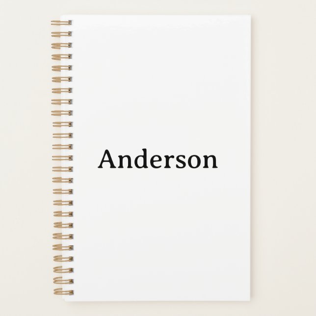 Create Your Own Small 5.5"x8.5" Gold Colour Spiral Planner (Front)