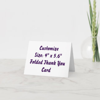 Create Your Own Small Folded Thank You Card