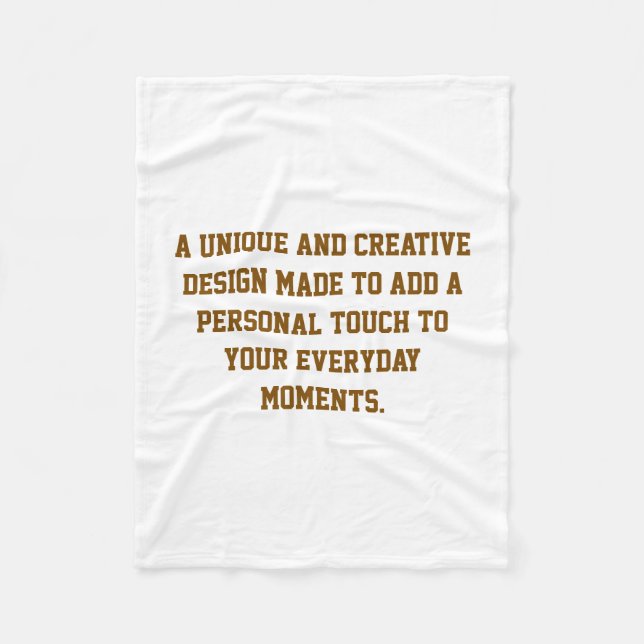 Create Your Own Small Polyester Fleece Blanket (Front)
