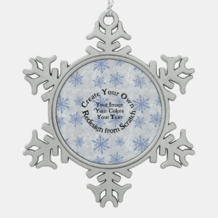 Create Your Own Snowflake Pewter Christmas Ornament