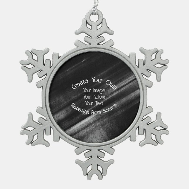 Create Your Own Snowflake Pewter Christmas Ornament (Front)