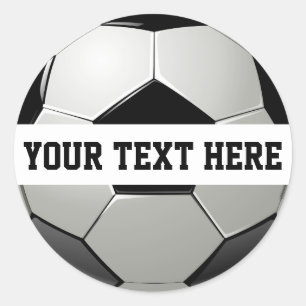 Create Your Own Soccer Ball Custom Team Name Classic Round Sticker