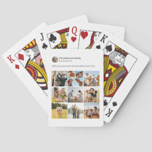 Create Your Own Social Media Photo Collage Poster Playing Cards