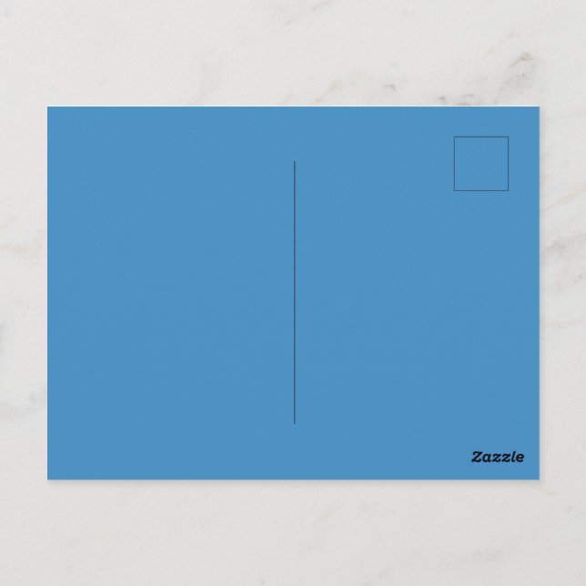 Create Your Own Solid Colour Glossy Postcard (Back)