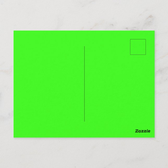 Create Your Own Solid Colour Glossy Postcard (Back)