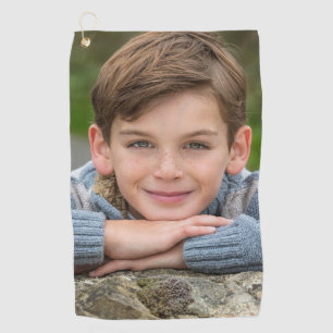 Create Your Own Son Photo Custom Pic Double Sided Golf Towel
