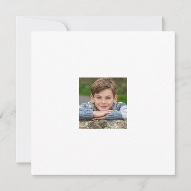 Create Your Own Son Photo Custom Pic Double Sided  Invitation (Front)