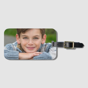 Create Your Own Son Photo Custom Pic Double Sided Luggage Tag