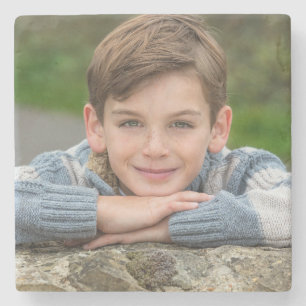 Create Your Own Son Photo Custom Pic Double Sided Stone Coaster