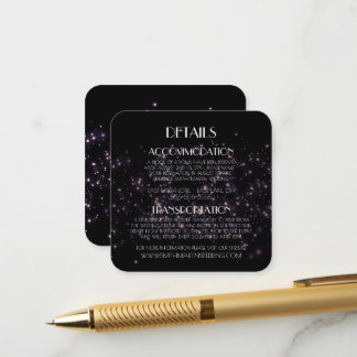 Create Your Own Space Glitter on Black Details Enclosure Card