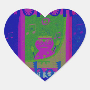 Create Your Own Special Santa HoHoho Pop Art  Heart Sticker