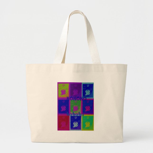 Create Your Own Special Santa HoHoho Pop Art  Large Tote Bag (Front)