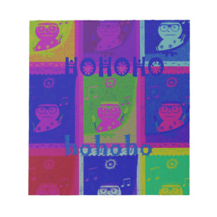 Create Your Own Special Santa HoHoho Pop Art  Notepad