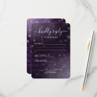 Create Your Own - Spiral Starry Sky RSVP Card