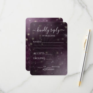 Create Your Own - Spiral Starry Sky RSVP Card