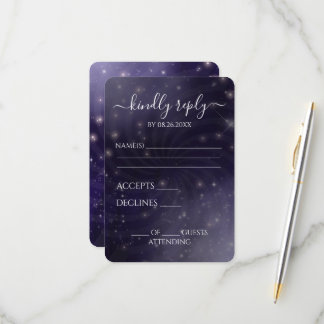 Create Your Own - Spiral Starry Sky RSVP Card