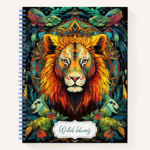Create Your Own Spiritual Jungle Lion Totem Animal Notebook