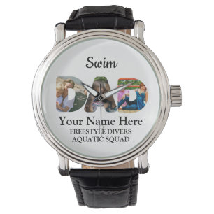 Create your own sports Dad photo collage Swim Dad Watch