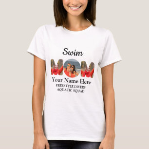 Create your own sports mum photo collage swim mum T-Shirt