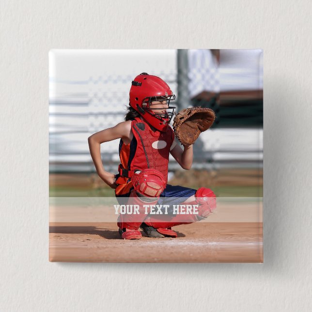 Create Your Own Sports Photo 15 Cm Square Badge (Front)
