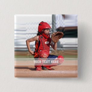 Create Your Own Sports Photo 15 Cm Square Badge