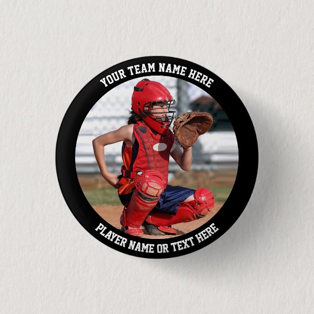 Create Your Own Sports Team Photo 3 Cm Round Badge (Front)