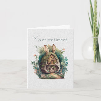 Create Your Own Spring Bunny Hut Card