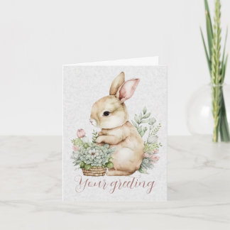 Create Your Own Spring Bunny & Wildflowers Card