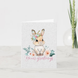 Create Your Own Spring Bunny & Wildflowers Card