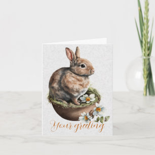 Create Your Own Spring Bunny & Wildflowers Card