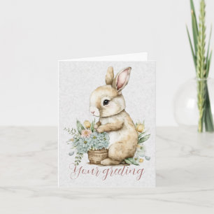 Create Your Own Spring Bunny & Wildflowers Card