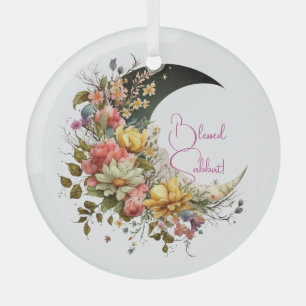 Create Your Own Spring Floral Crescent Moon Glass Tree Decoration