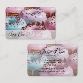 Create Your Own Sprinkle Doughnuts Business Card