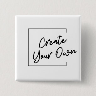 Create Your Own square 15 Cm Square Badge