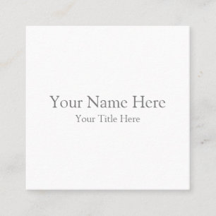 Create Your Own Square Business Card