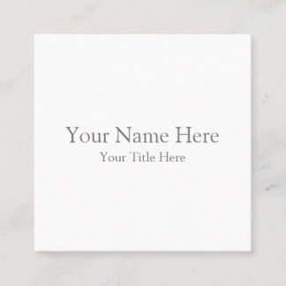 Create Your Own Square Business Card