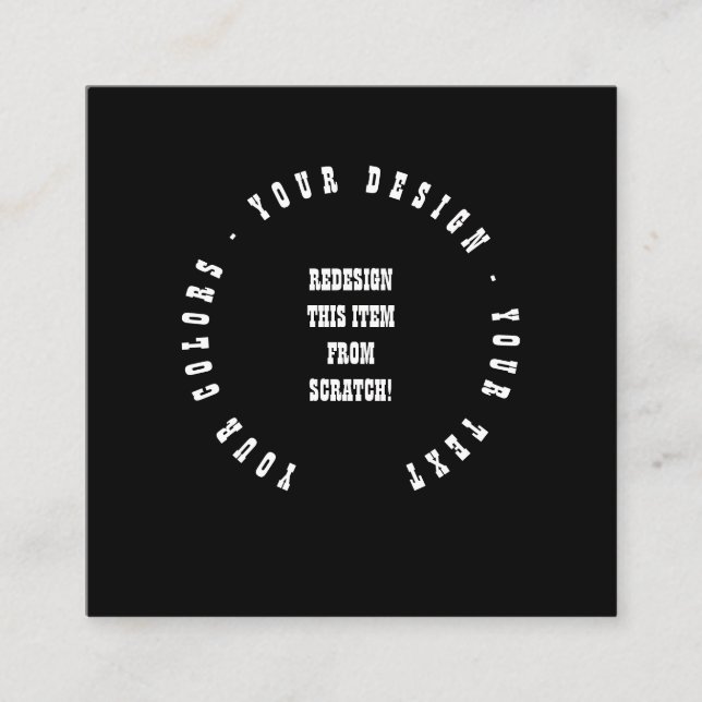 Create Your Own Square Business Card (Front)