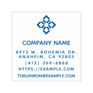 Create Your Own Square Company Name Self-inking Stamp