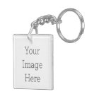 Create Your Own Square Double-sided Keychain