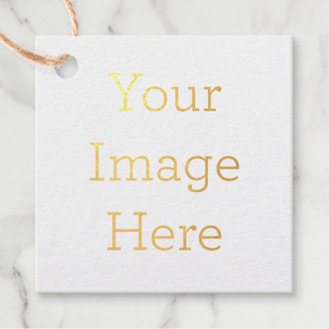 Square Foil Favour Tags (Front)