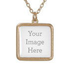 Create Your Own Square Gold Plated Necklace