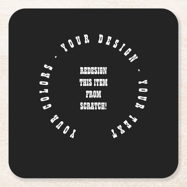 Create Your Own Square Paper Coaster (Front)
