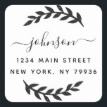 Create Your Own Square Return Address Square Sticker<br><div class="desc">Create Your Own Square Return Address Square Sticker</div>