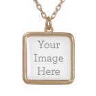 Create Your Own Square Silver Plated Necklace