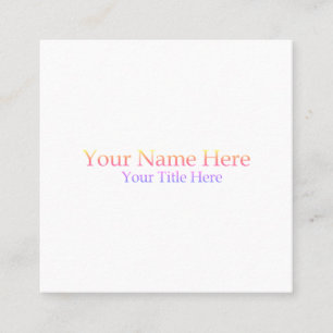 Create Your Own Square Square Business Card
