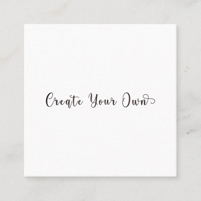 Create Your Own Square Square Business Card (Front)