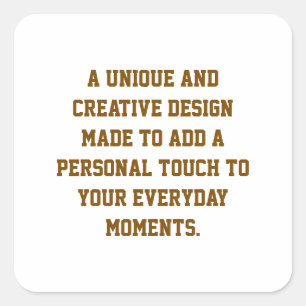 Create Your Own Square Sticker