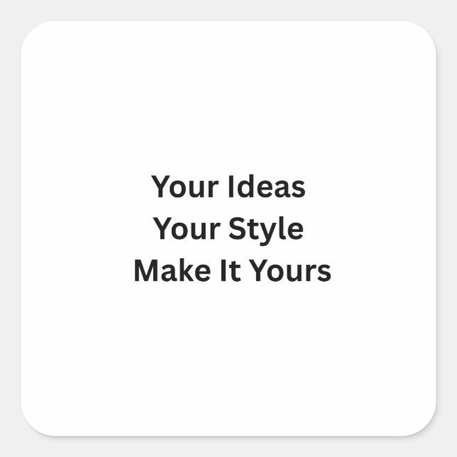 Create Your Own Square Sticker (Front)