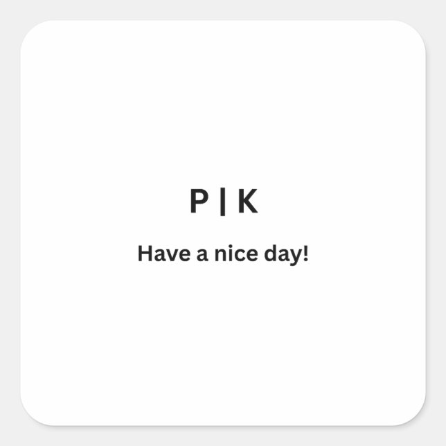 Create Your Own Square Sticker (Front)